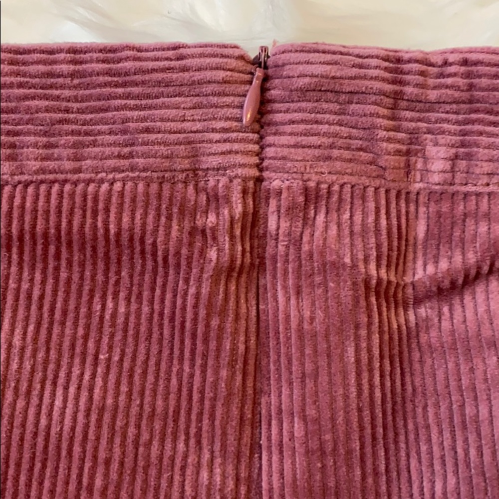 Corduroy Muave Mini Skirt - Picture 3 of 8